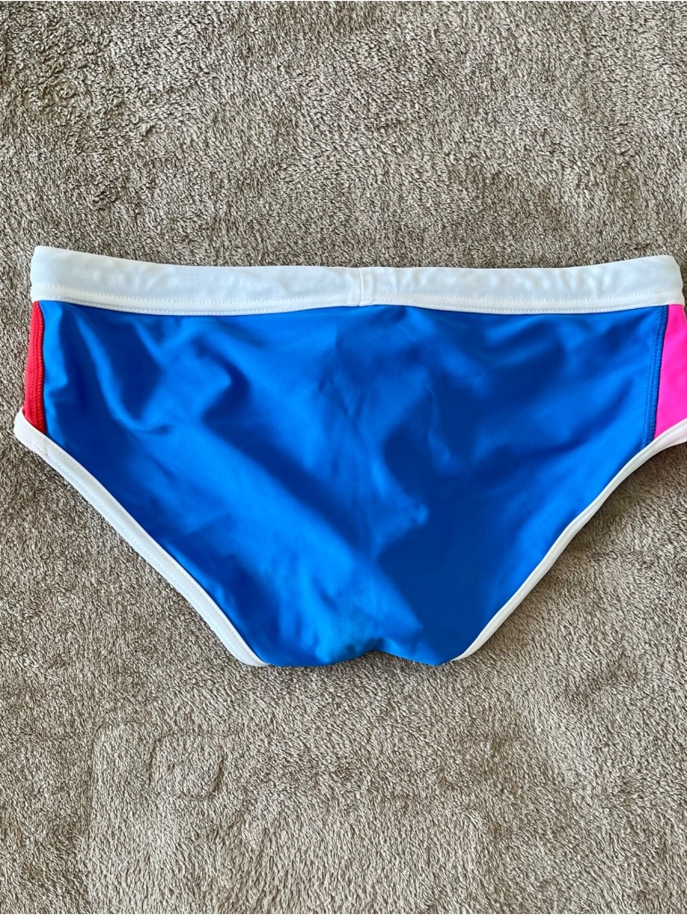 Men's Rainbow Colorblock Swim Briefs - Multicolor, large to medium - Picture 4 of 6